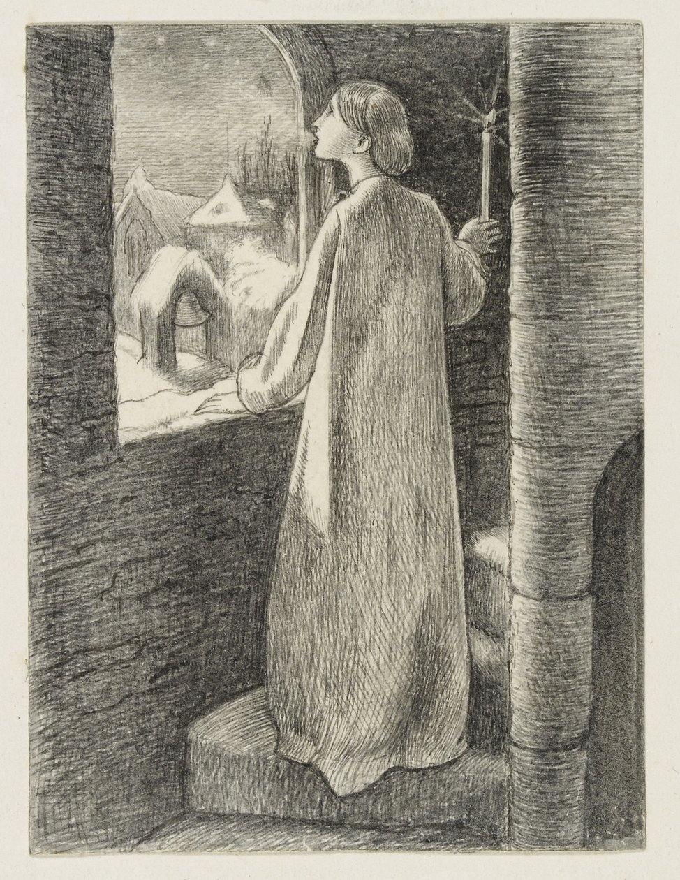 St Agnes Eve by John Everett Millais