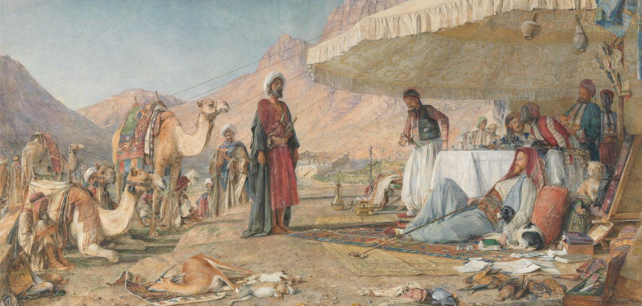 A Frank Encampment in the Desert of Mount Sinai, 1842 by John Frederick Lewis