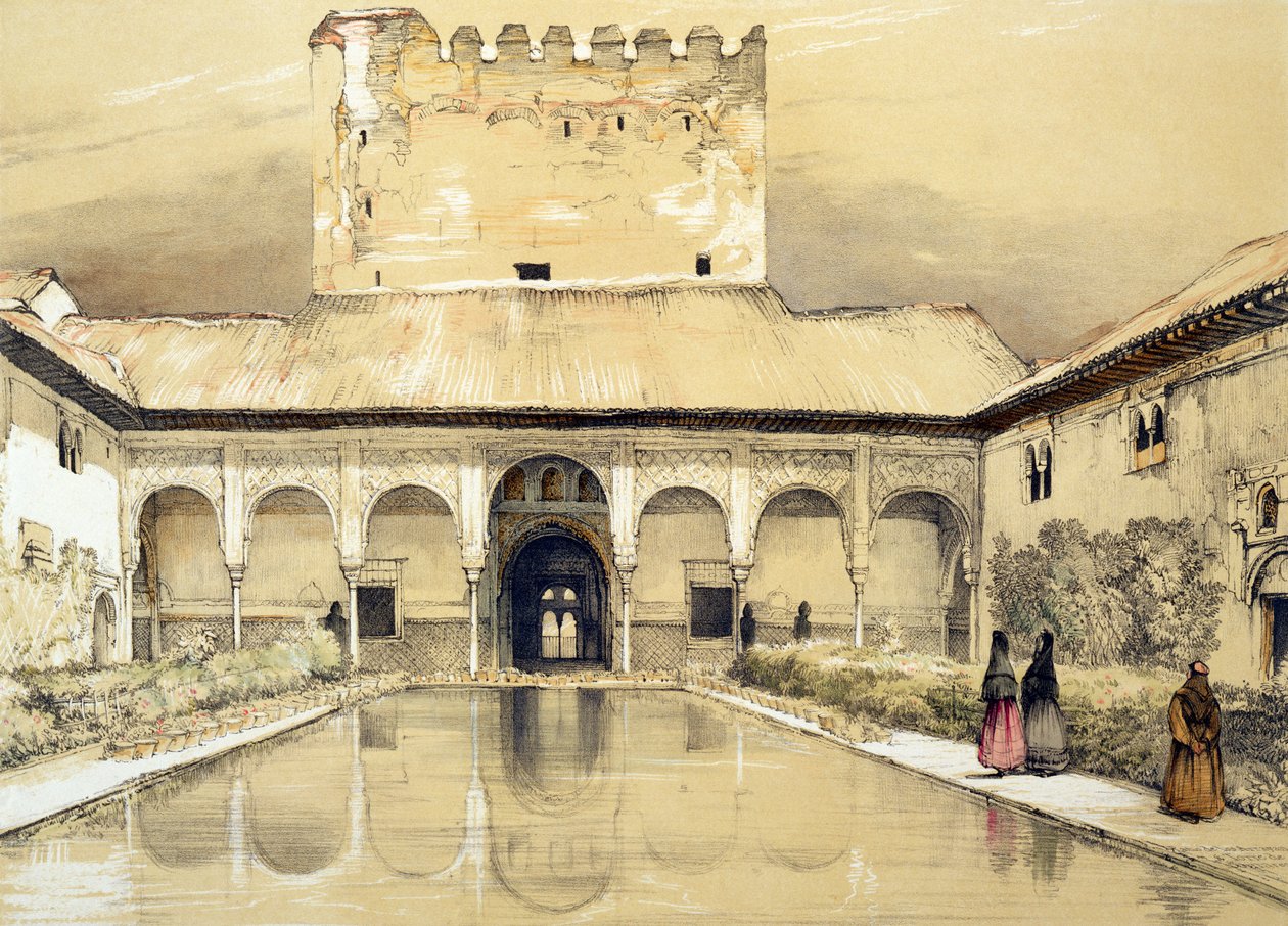 Court of the Myrtles and the Tower of Comares, from 