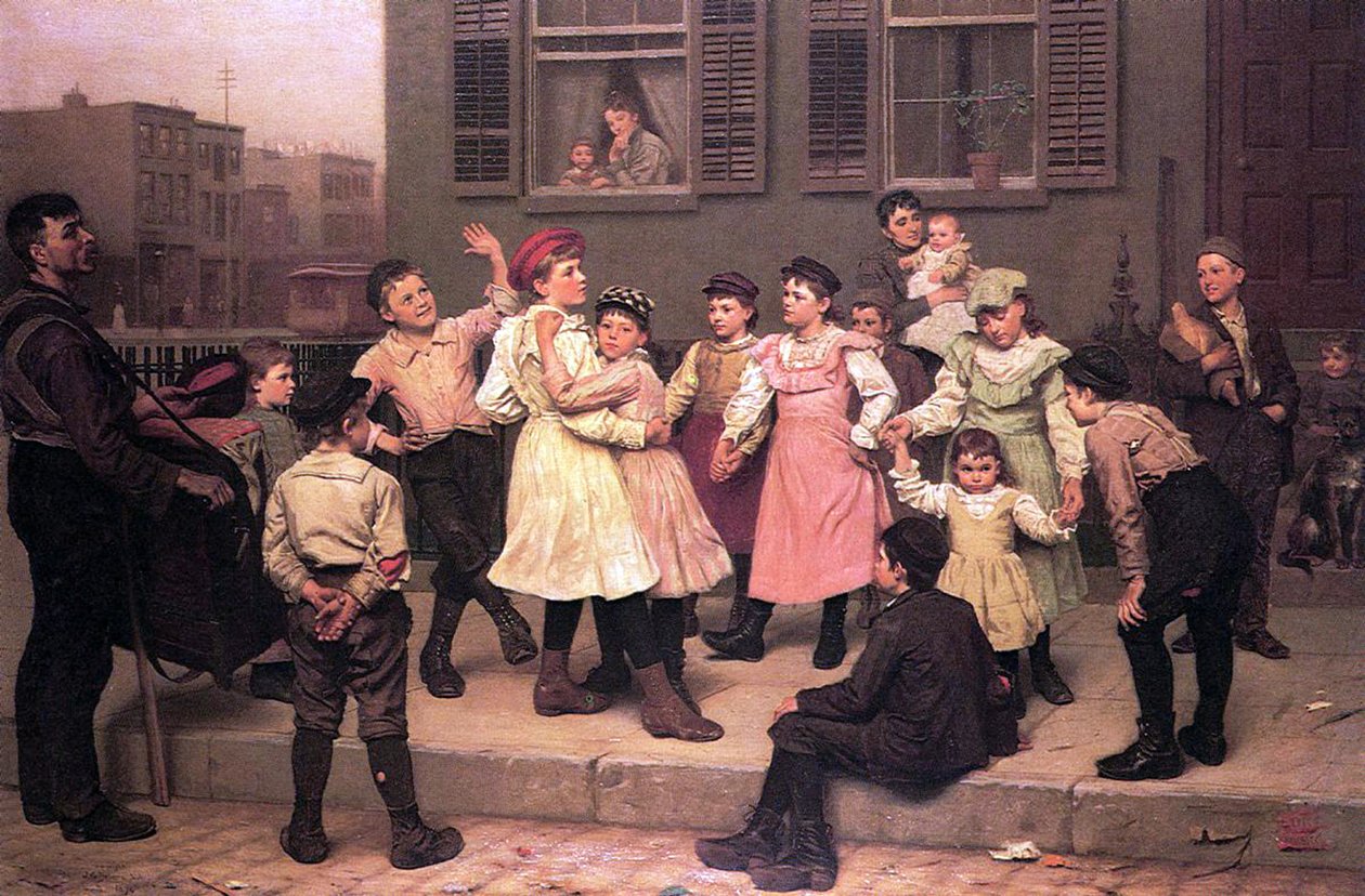 Children Dancing in the Street by John George Brown