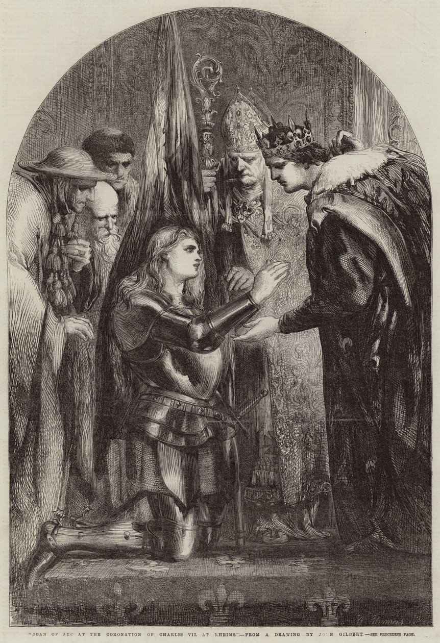 Joan of Arc at the Coronation of Charles VII at Rheims by John Gilbert