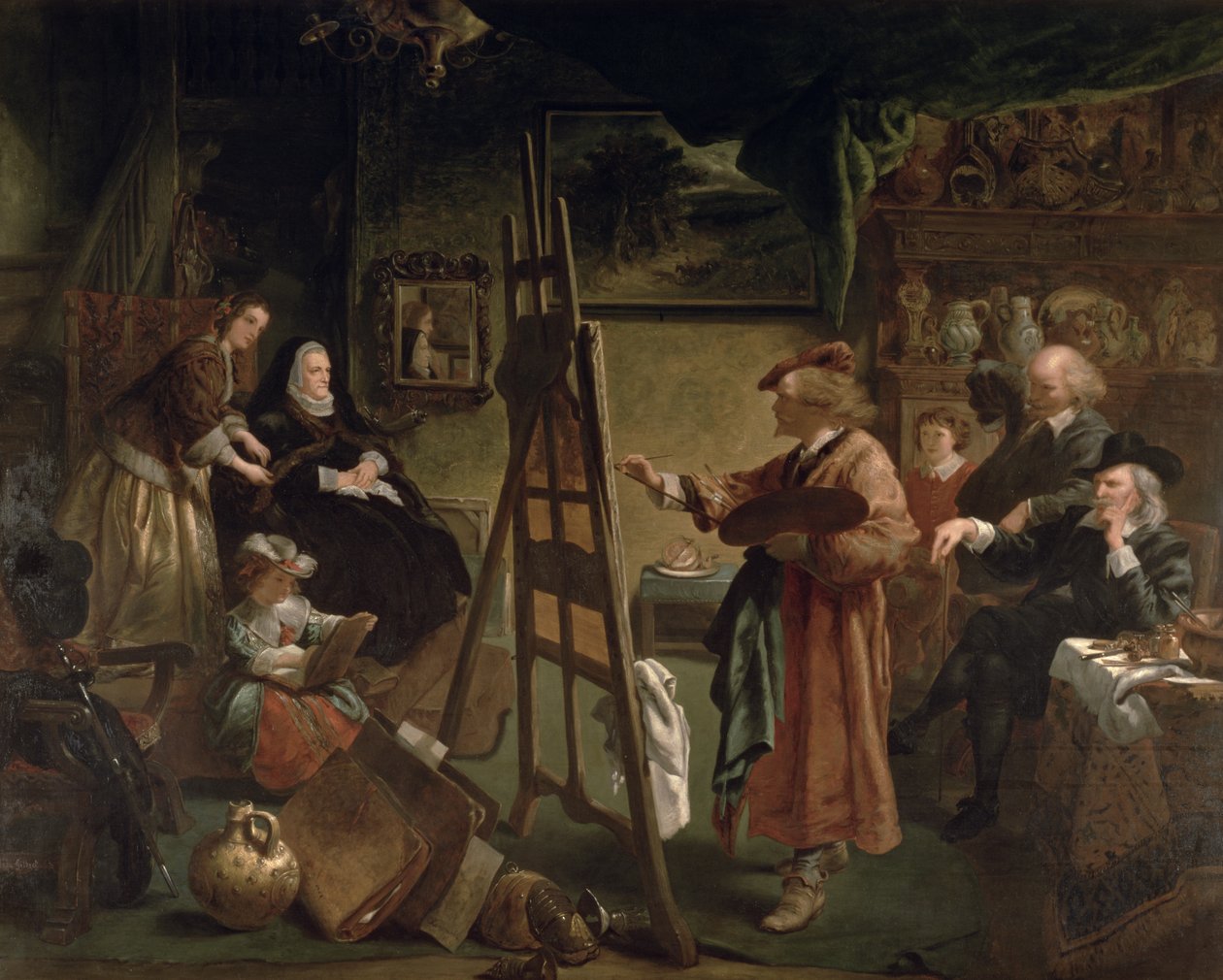 Rembrandt in his Studio by John Gilbert