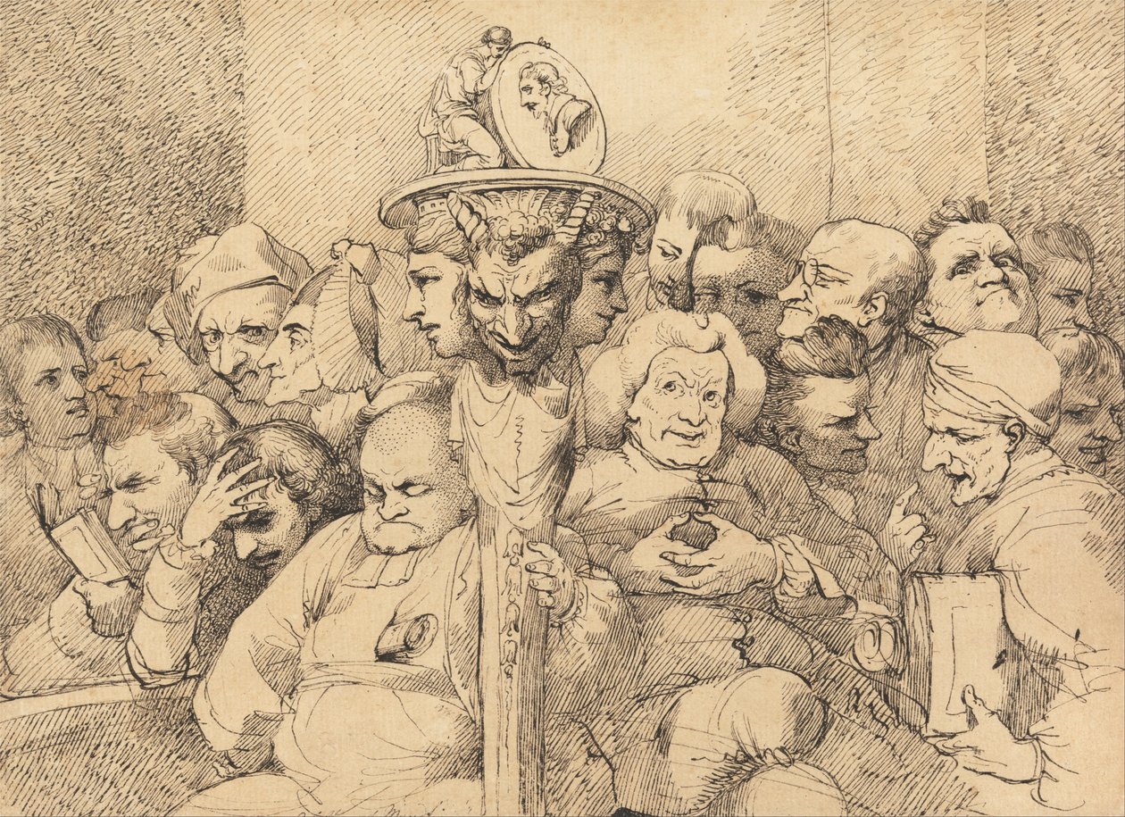 Literary Characters Assembled Around the Medallion of Shakespeare by John Hamilton Mortimer
