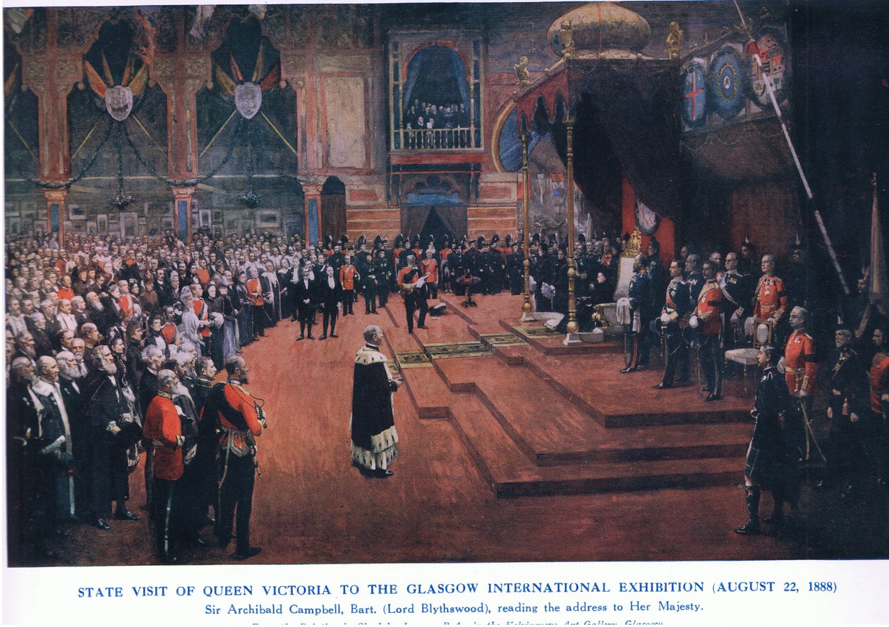 State visit of Queen Victoria to the Glasgow International Exhibition (22 August 1888) by John Lavery