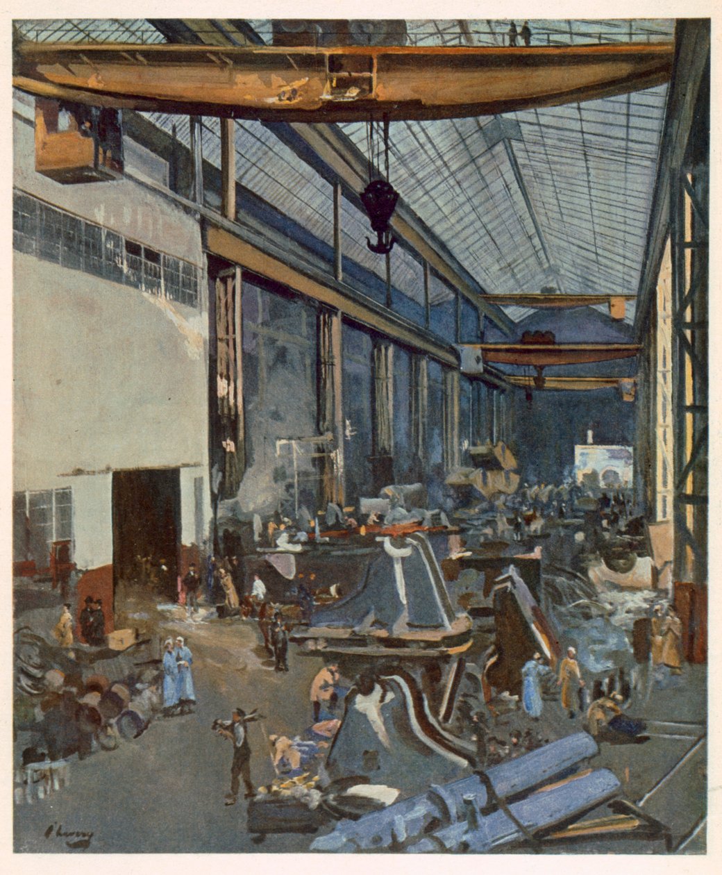 Tanks at Newcastle, from British Artists at the Front, Continuation of The Western Front by John Lavery