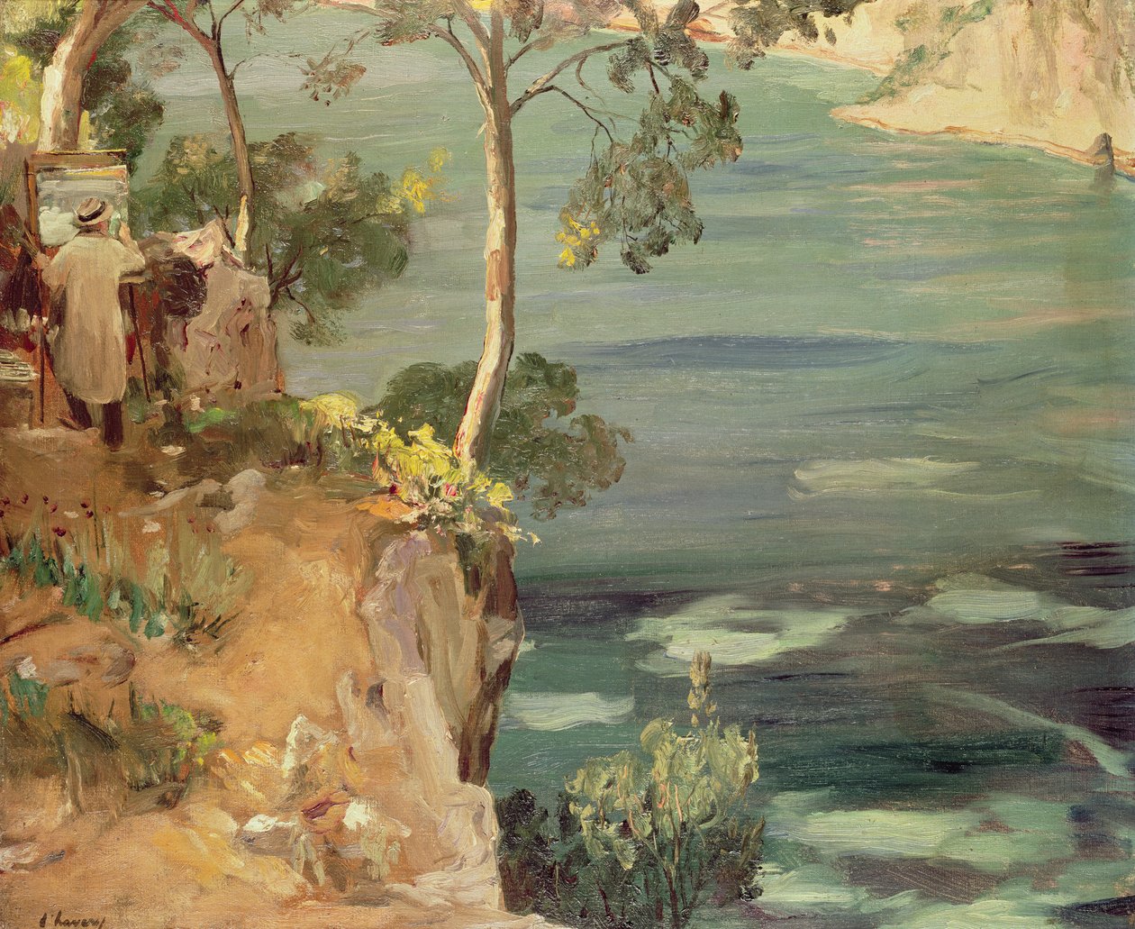 The Blue Bay: Mr Churchill on the Riviera by John Lavery