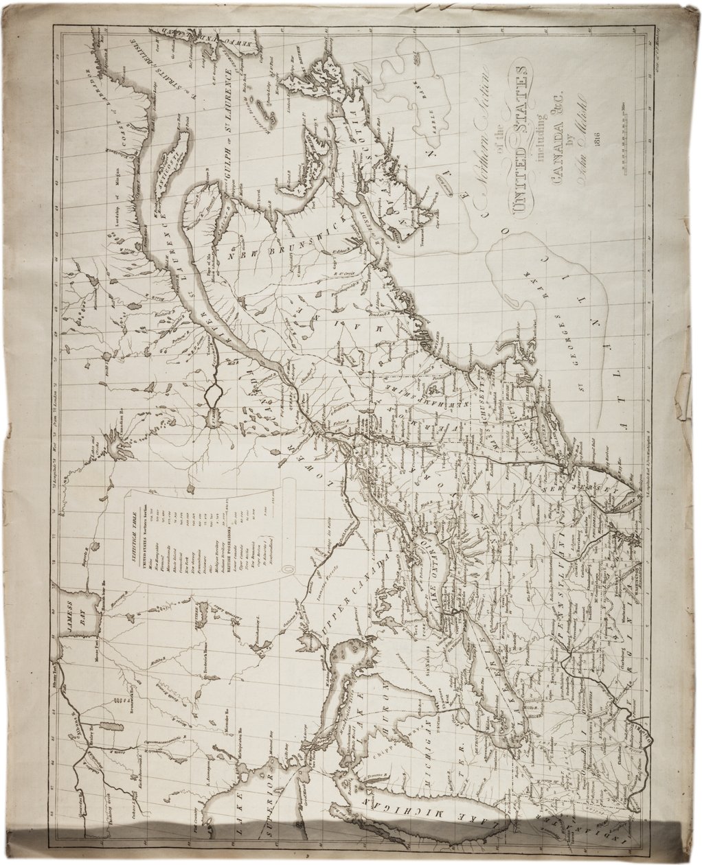 Map of the United States, 1816 by John Melish