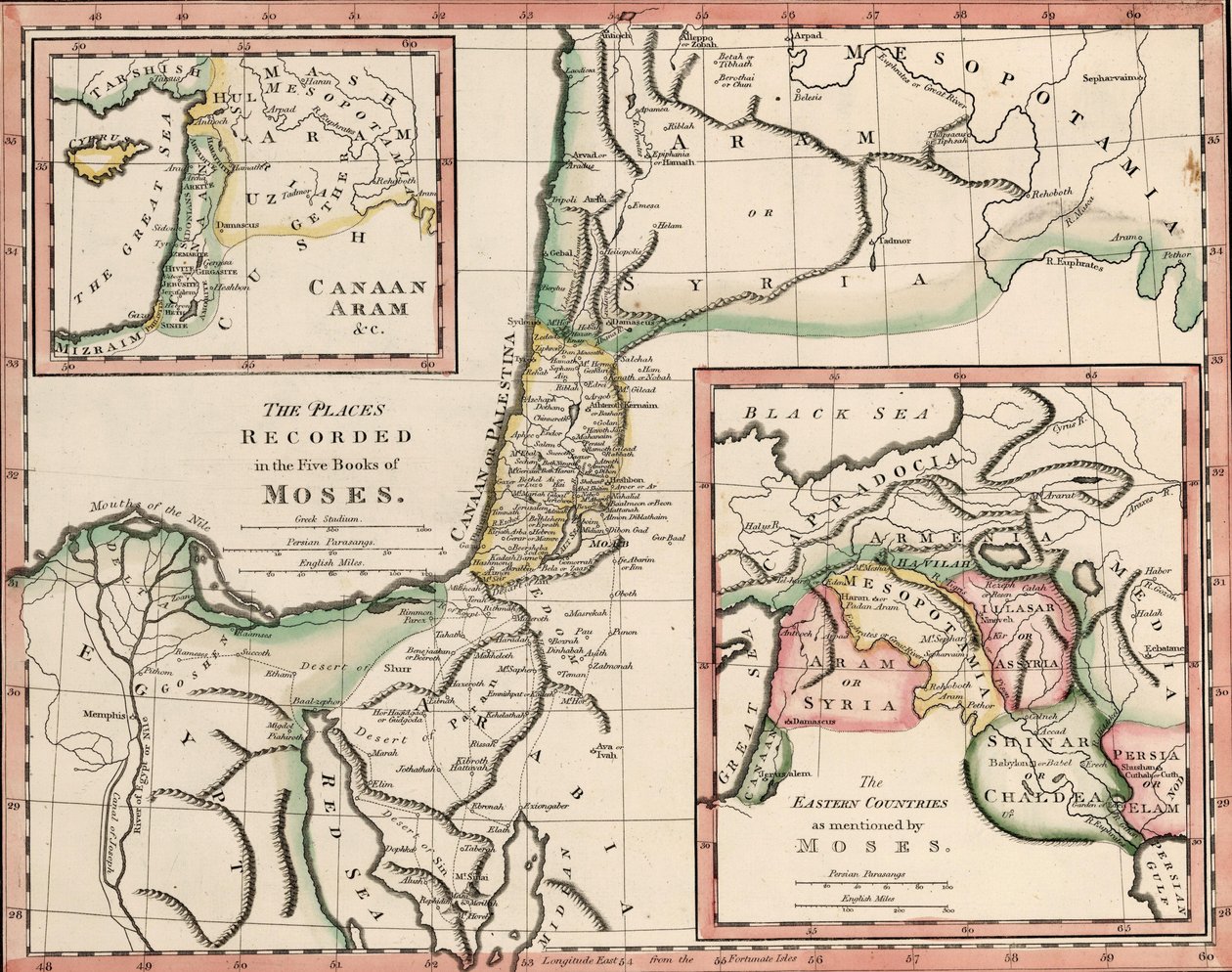 The Places Recorded in the Five Books of Moses by John Melish
