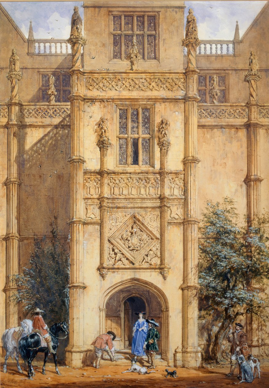 Porch at Montacute, 1842 by John Nash