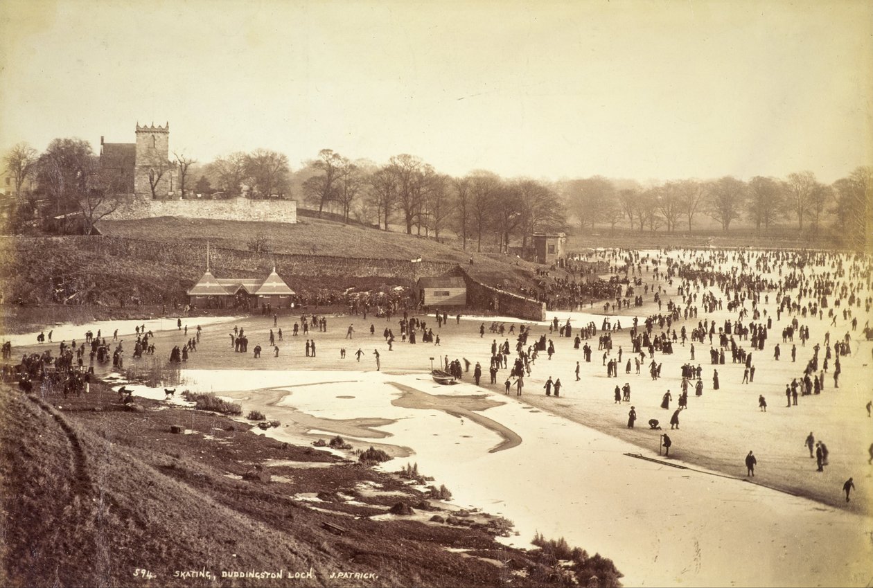 Skating, Duddingston Loch by John Patrick