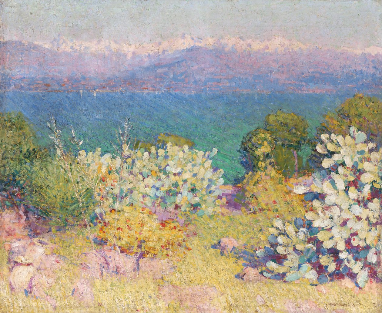 In the Morning, Alpes Maritimes from Antibes by John Peter Russell