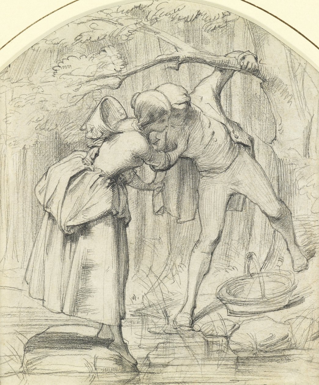 The Crossing, c.1860 by John Richard Clayton