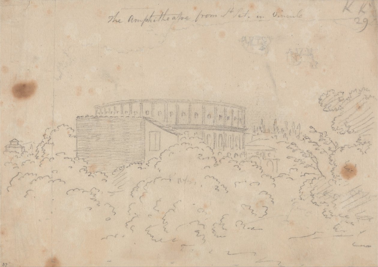 The Amphitheater seen from S. Pietro in Vinculo by John Robert Cozens
