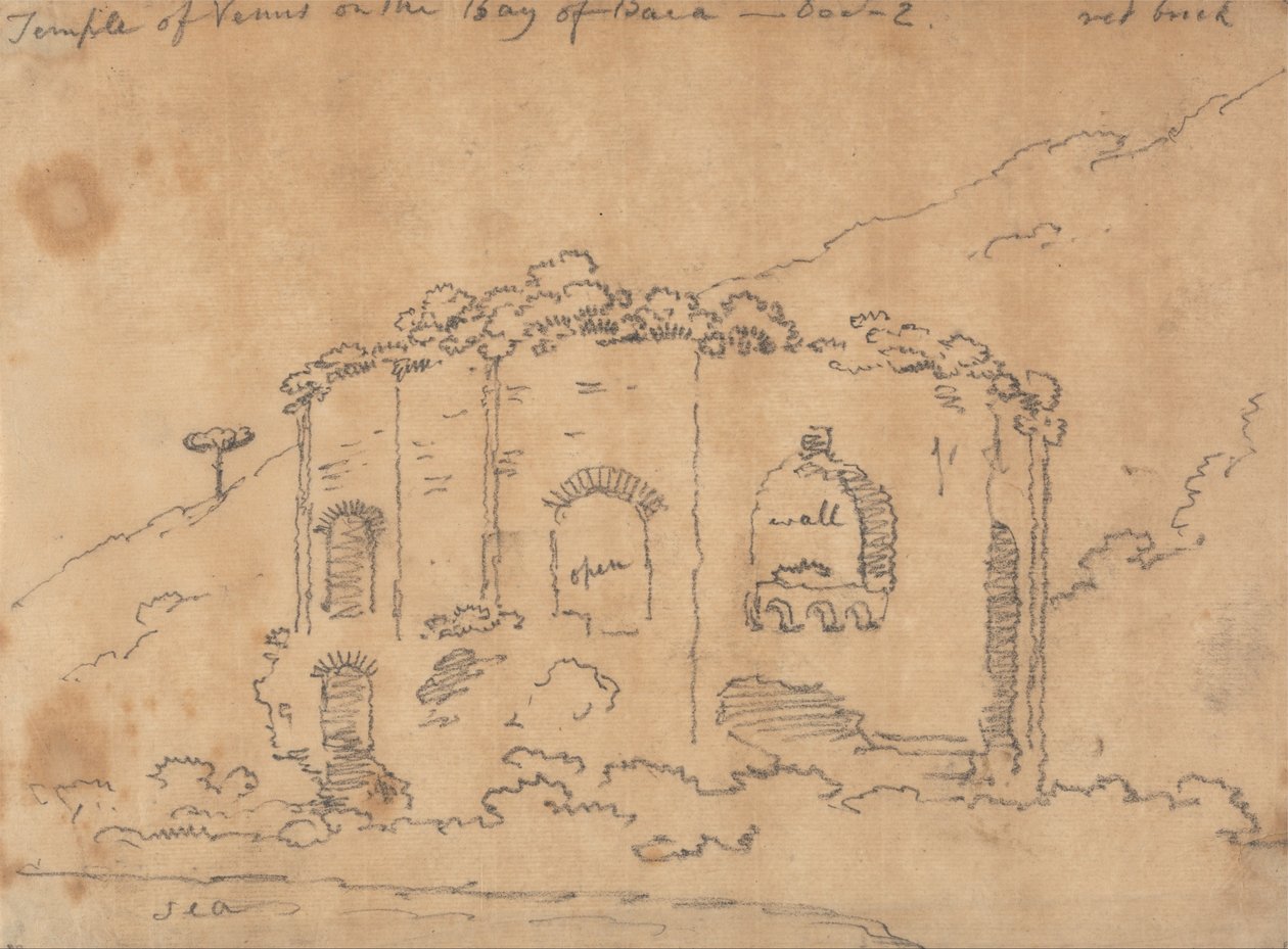 The Temple of Venus on the Bay of Baia, December 2 by John Robert Cozens