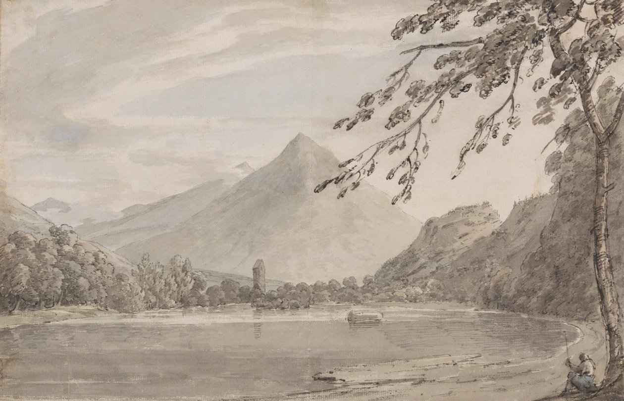 Upon the Aare between Unterseen and the Lake of Brientz by John Robert Cozens