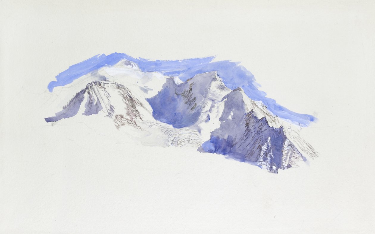 Mont Blanc from Saint-Martin-sur-Arve, October 1874 by John Ruskin