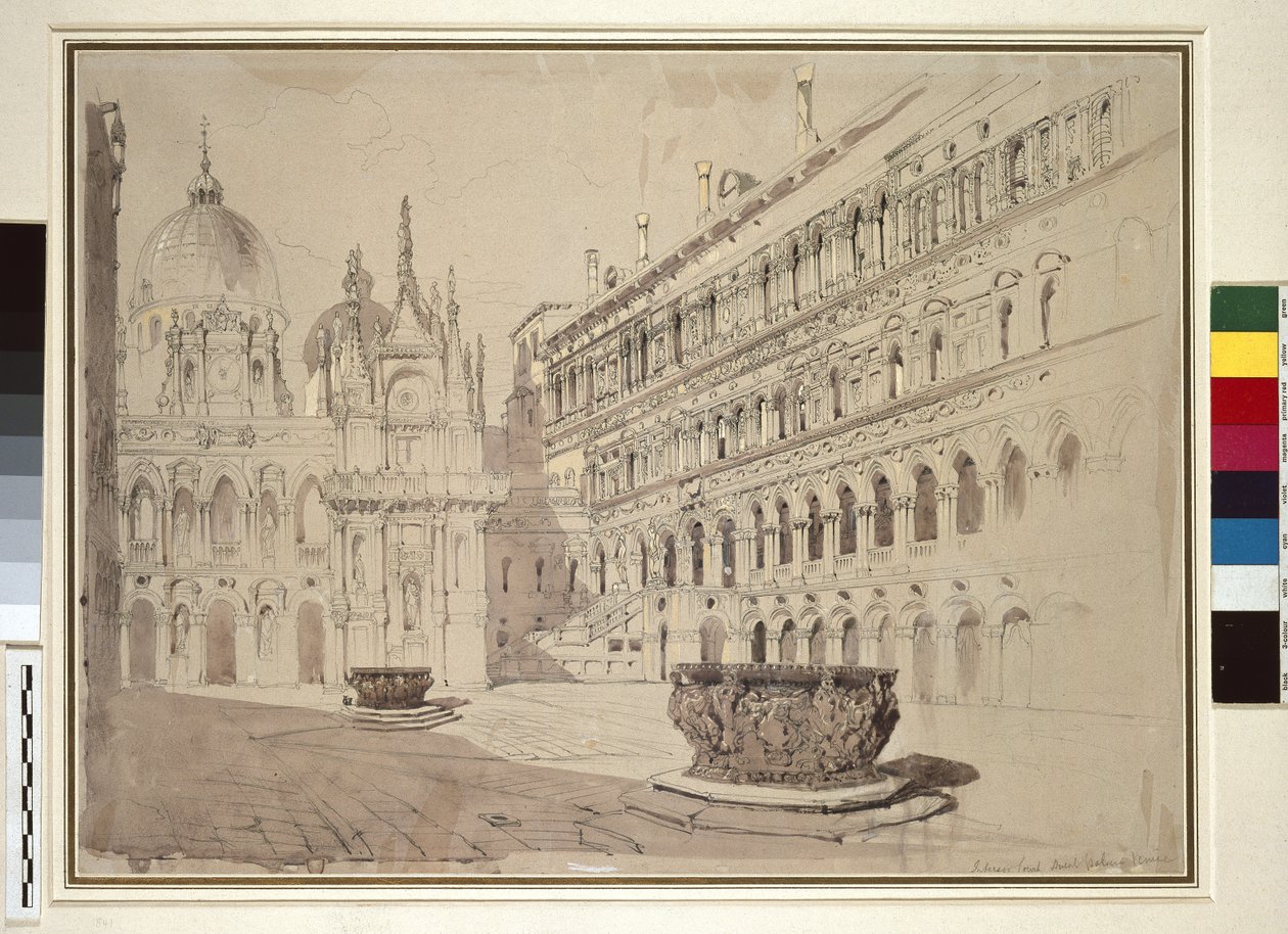The Court of the Ducal Palace, Venice by John Ruskin