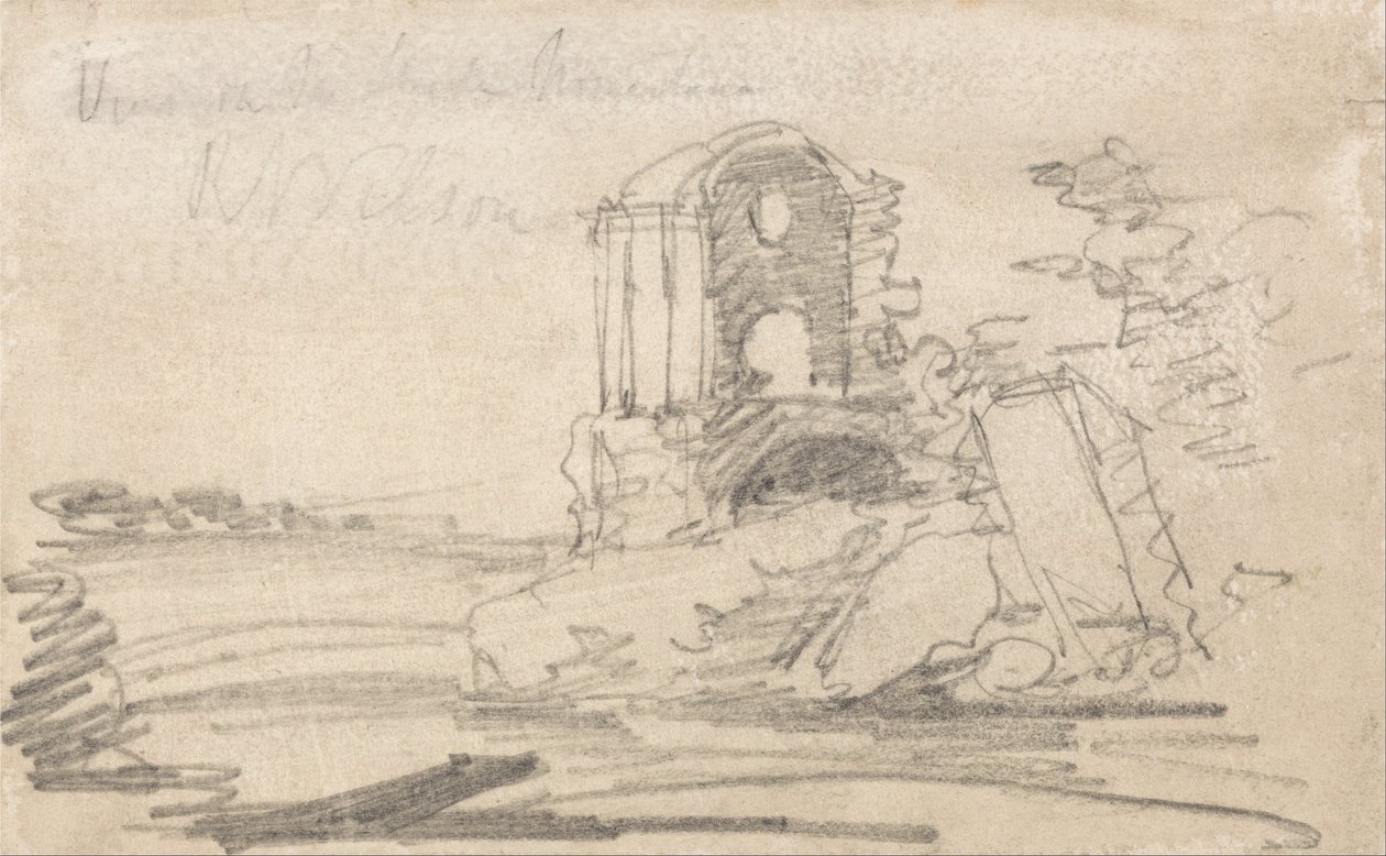 Ruined Temple after Richard Wilson by John Sell Cotman