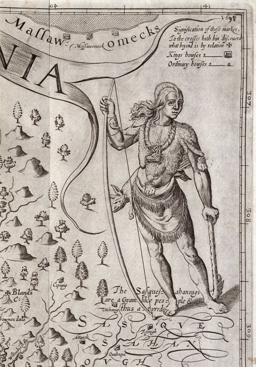 Susquehannock Warrior (detail) by John Smith 2