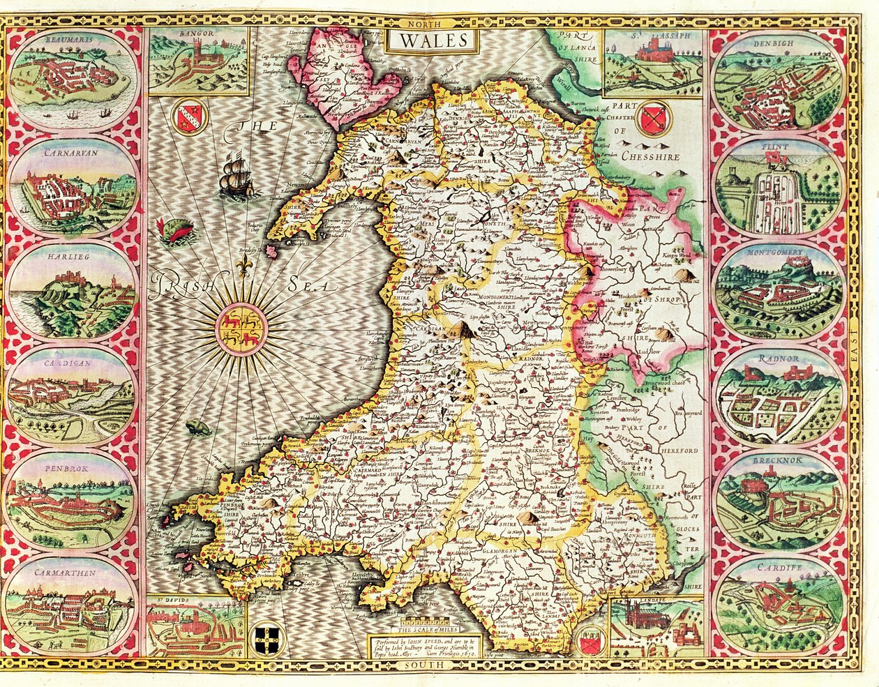 Wales, engraved by Jodocus Hondius from John Speed