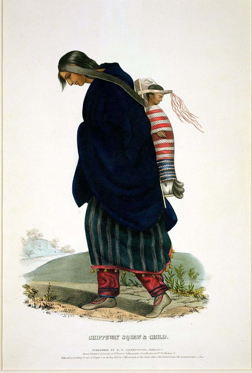 Chippeway Squaw and Child, pub. by F.O.W. Greenough by John T. Bowen