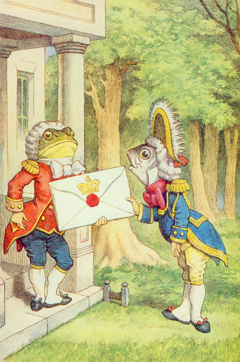 The Fish-Footman Delivering an Invitation to the Duchess, Illustration from 