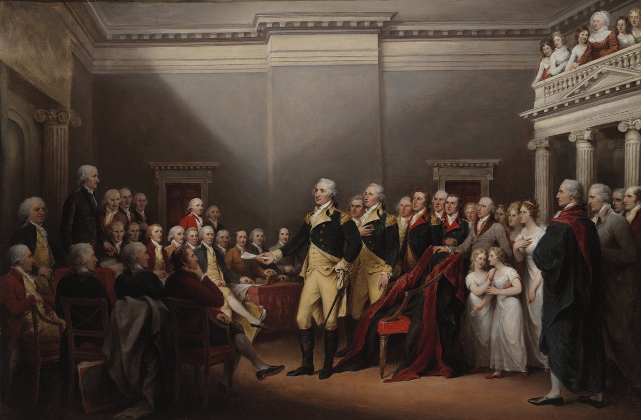 The Resignation of George Washington on 23rd December 1783, c.1822 by John Trumbull