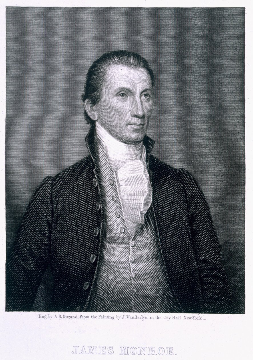 James Monroe, engraved by Asher Brown Durand by John Vanderlyn