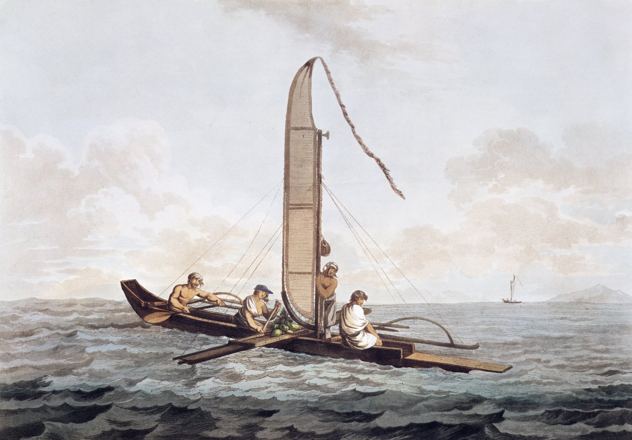 A Sailing Canoe of Otaheite, from 