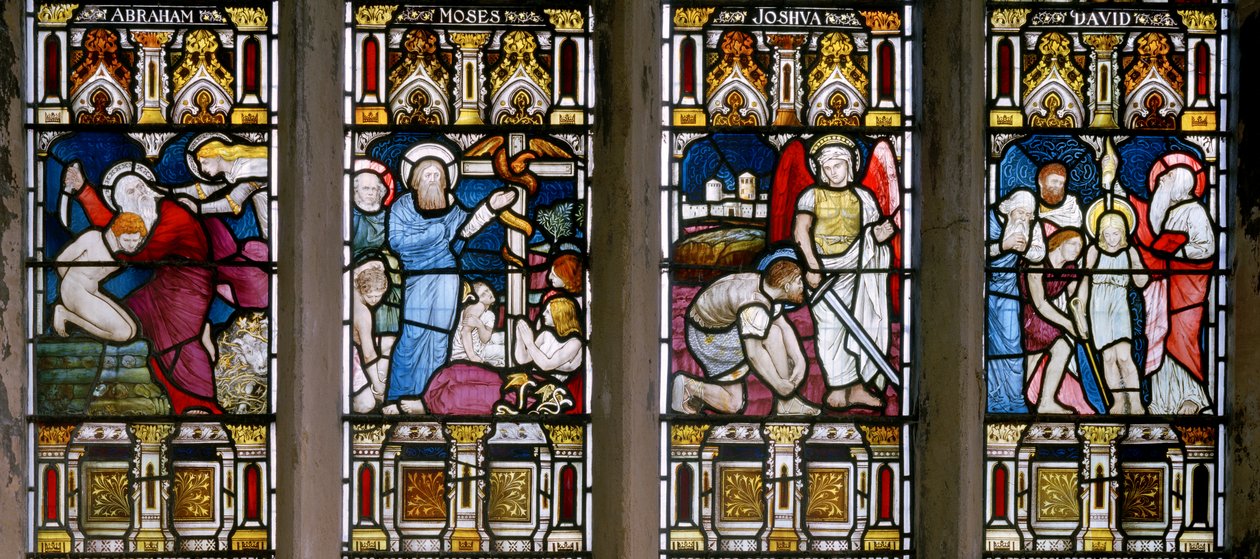 Four Old Testament Predellas by John William Brown