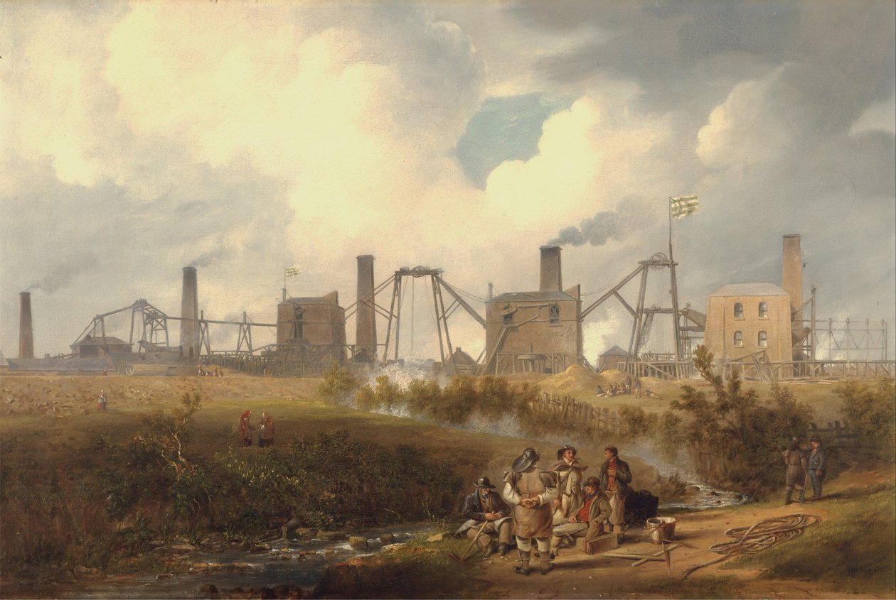 A View of Murton Colliery near Seaham, County Durham by John Wilson Carmichael