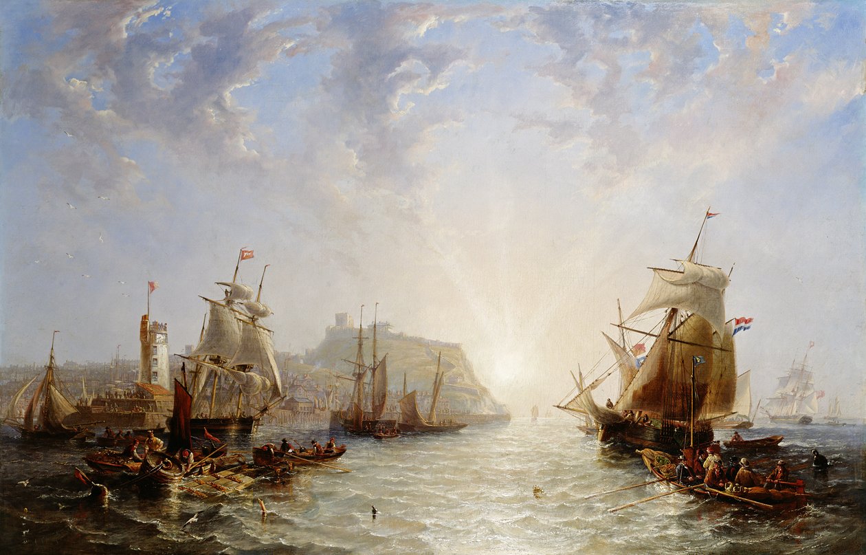 Shipping off Scarborough, 1845 by John Wilson Carmichael