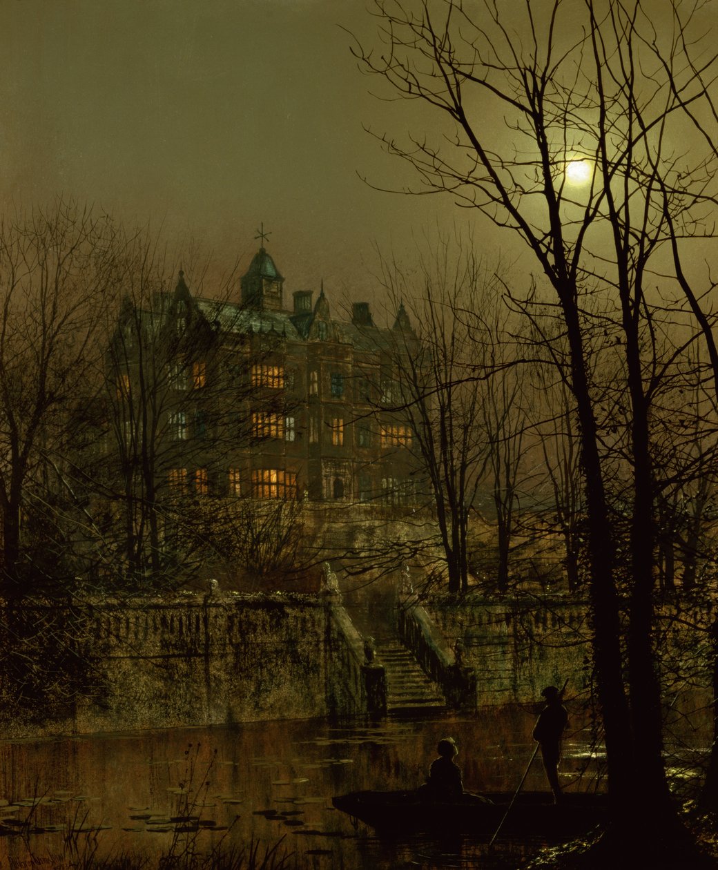Knostrop Old Hall, Leeds by John Atkinson Grimshaw