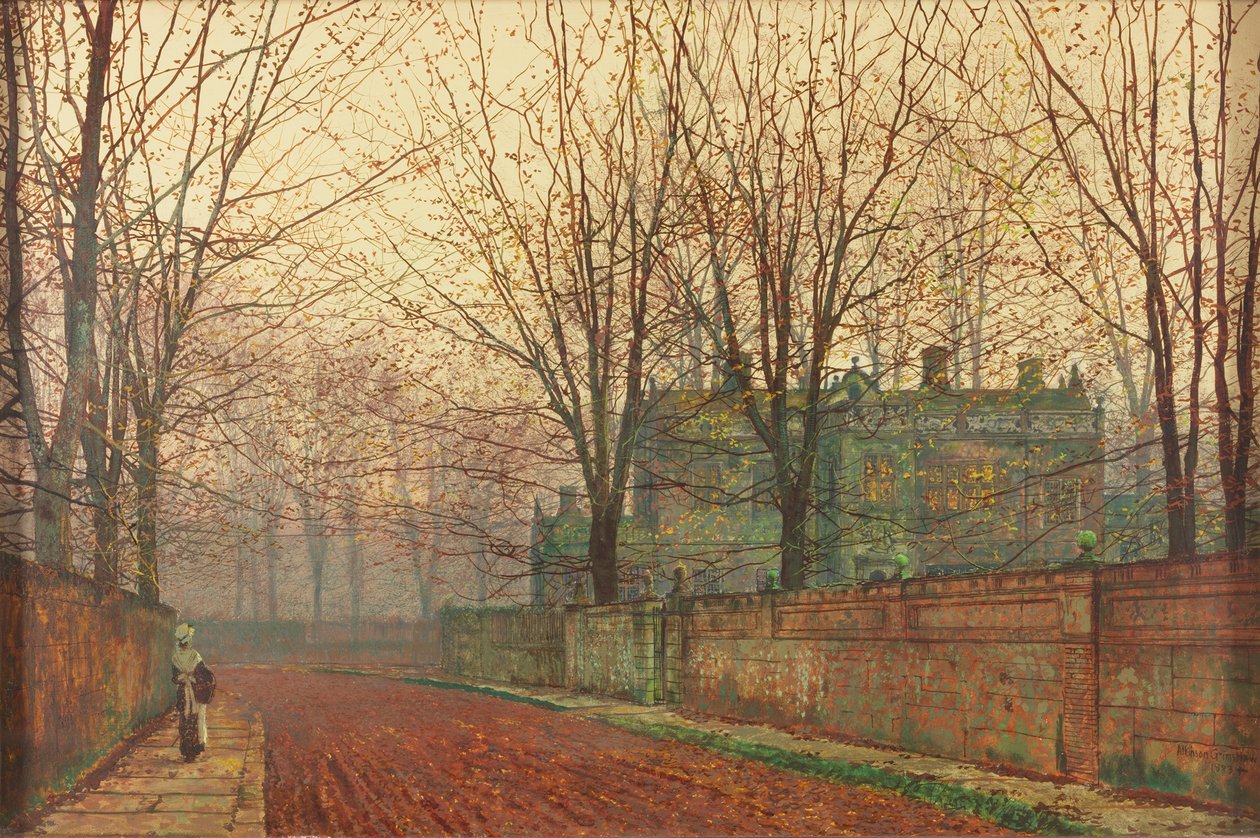 November Morning, Knostrop Hall, Leeds by John Atkinson Grimshaw