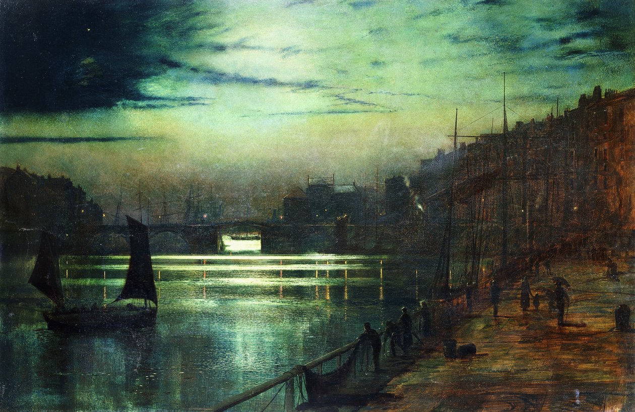 The Harbour Lights, Whitby by John Atkinson Grimshaw