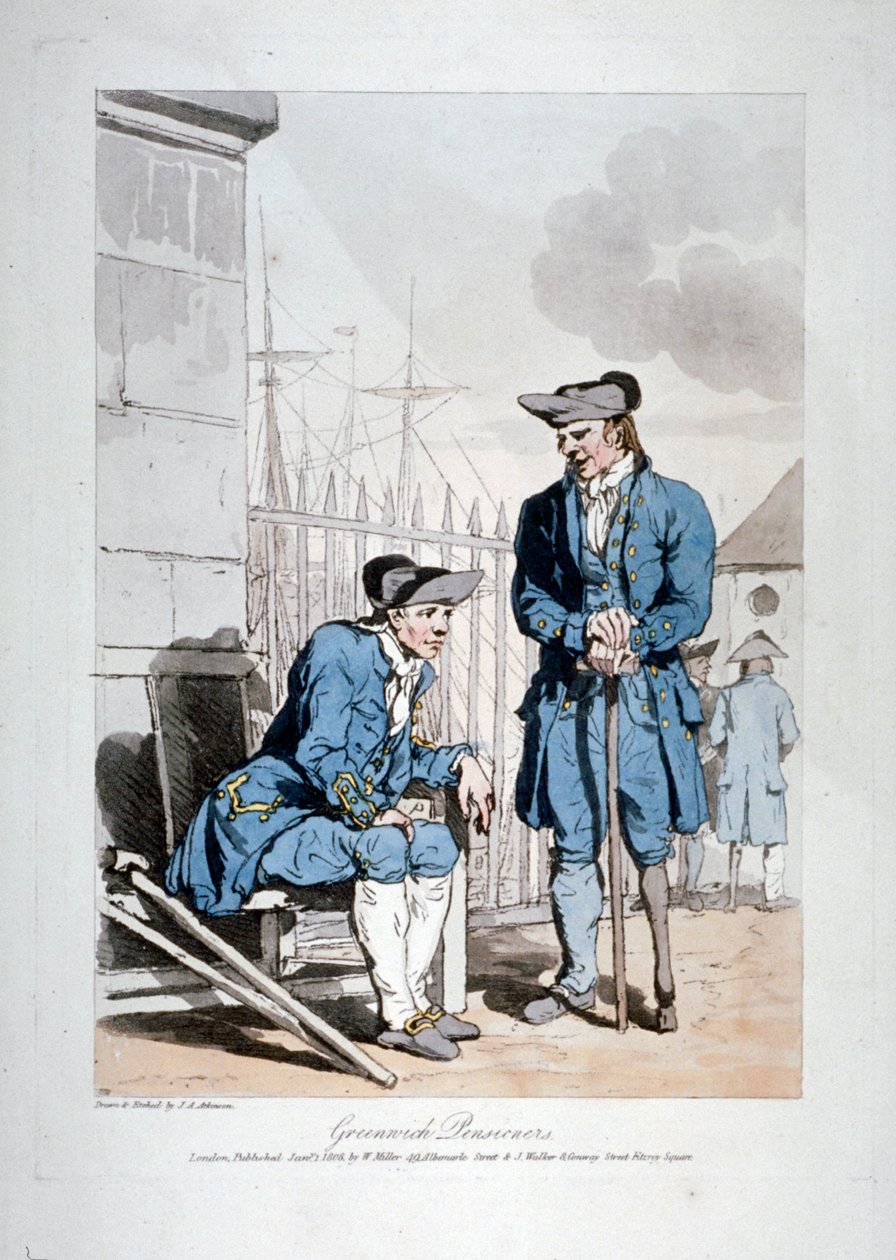 Greenwich Pensioners by John Augustus Atkinson