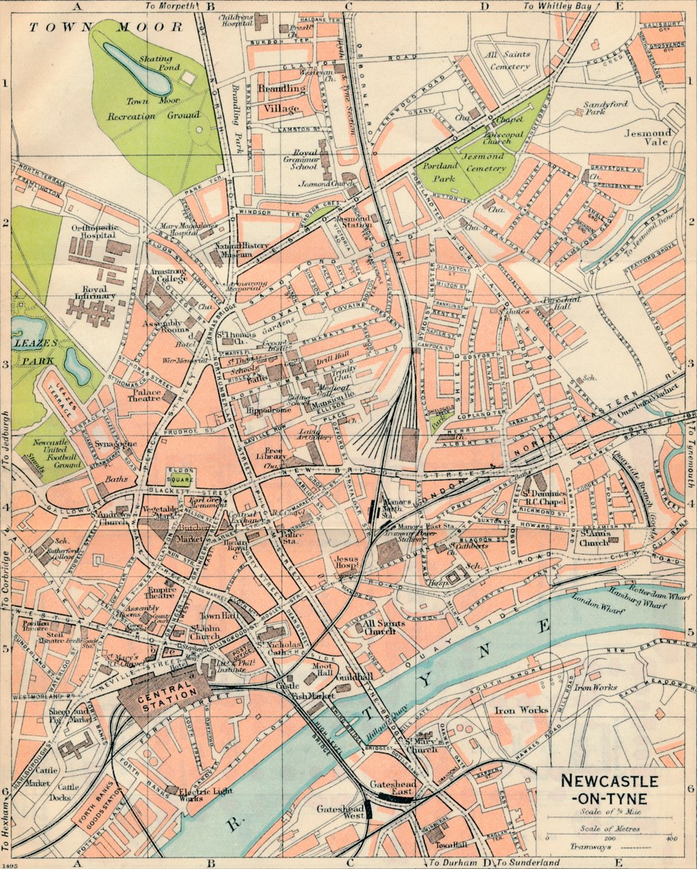 Newcastle-on-Tyne by John Bartholomew