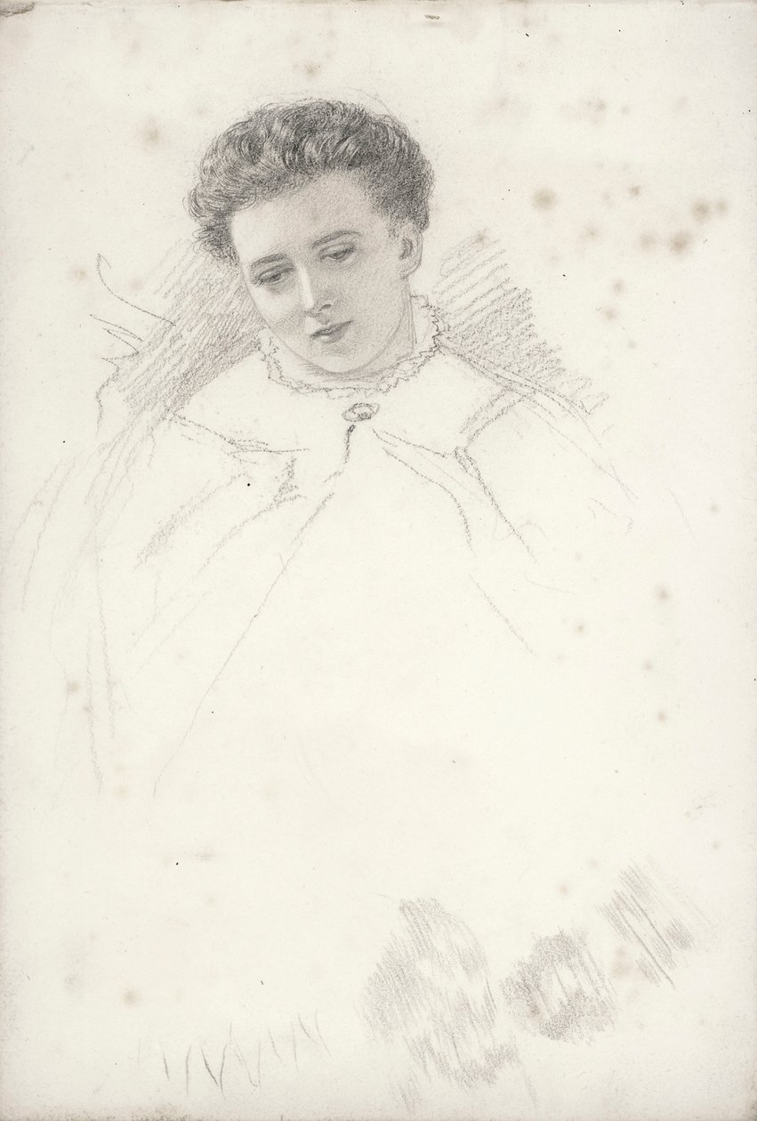 Unfinished Portrait of a Woman by John Brett