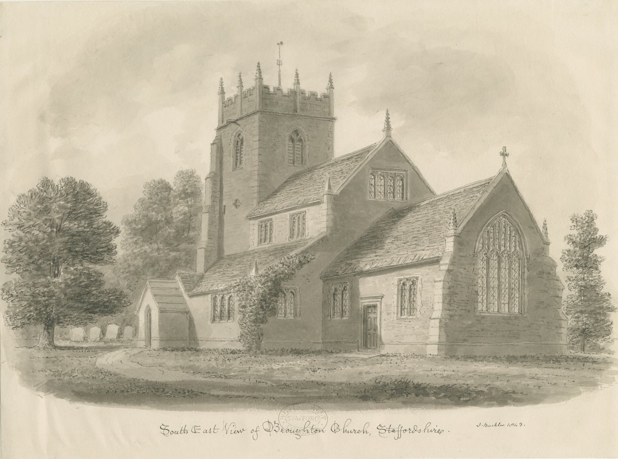 Broughton Church by John Buckler
