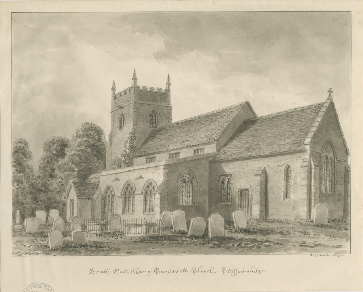 Caverswall Church by John Buckler