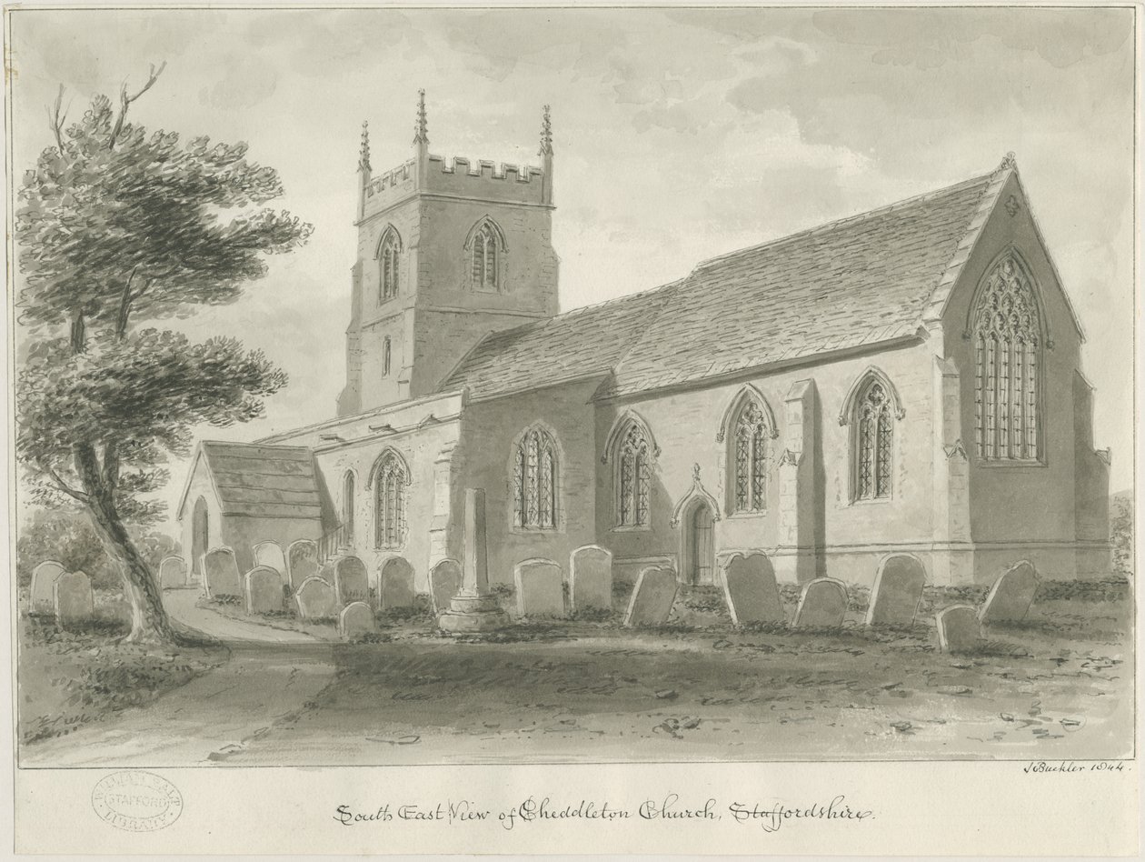 Cheddleton Church by John Buckler