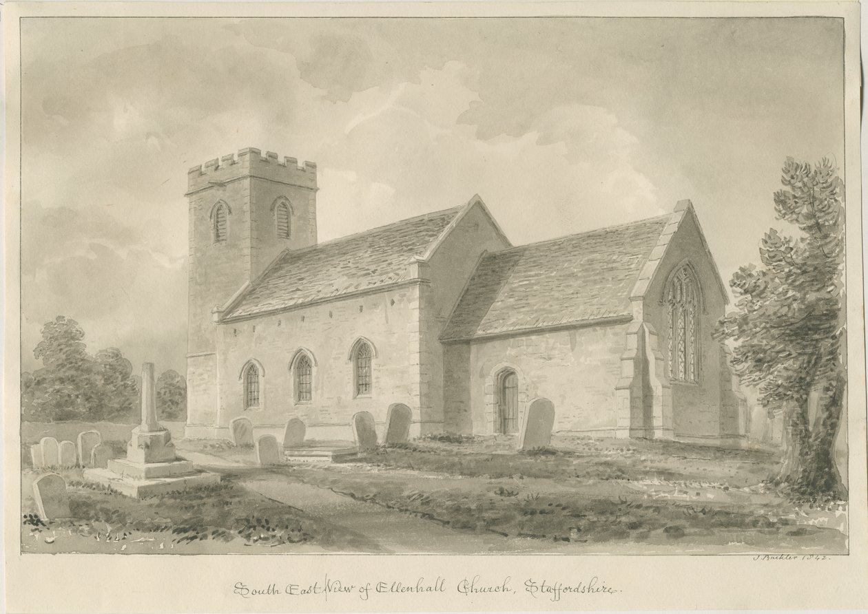 Ellenhall Church by John Buckler