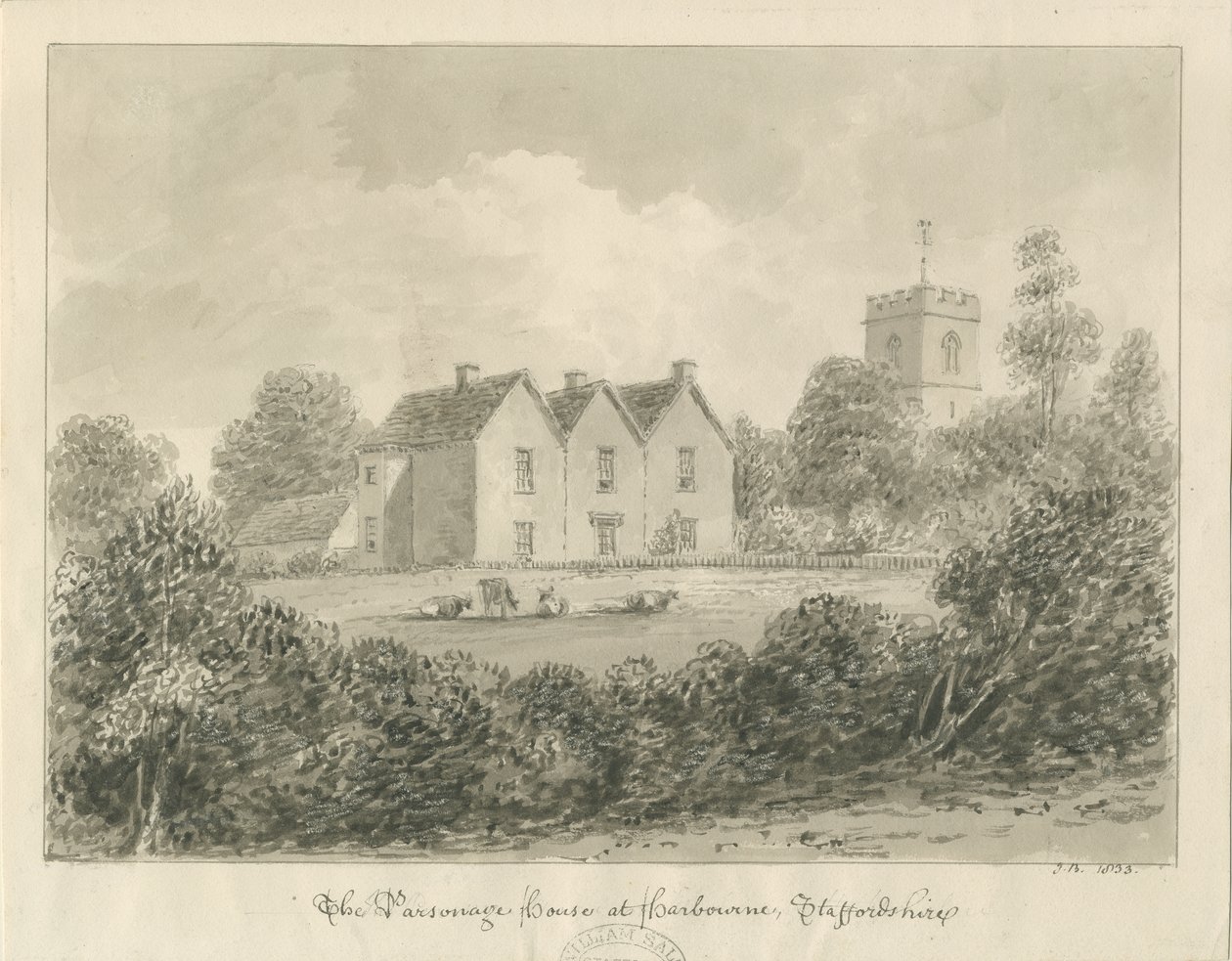 Harborne - Parsonage by John Buckler