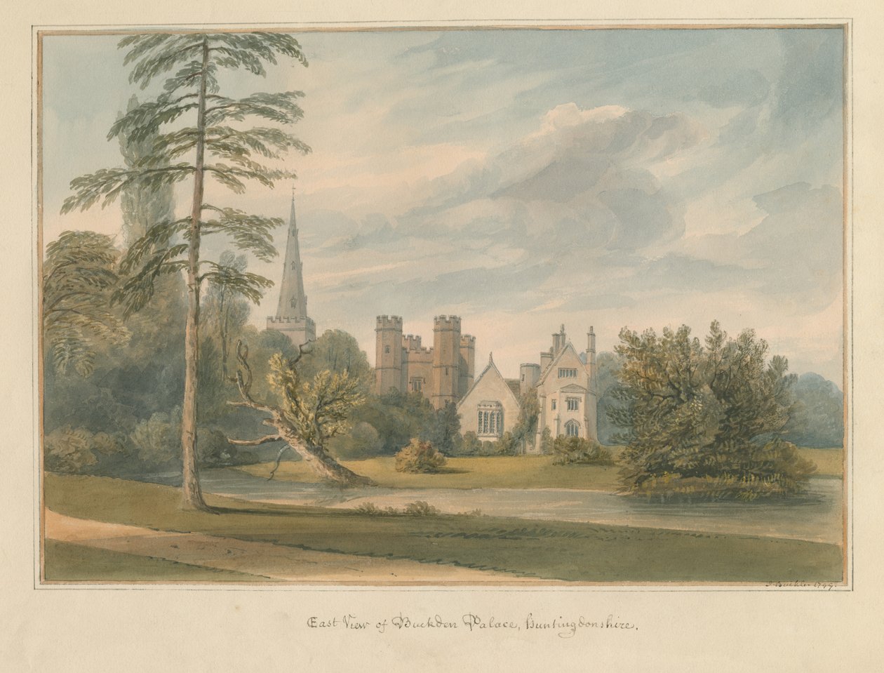 Huntingdonshire - Buckden Palace, 1799 by John Buckler