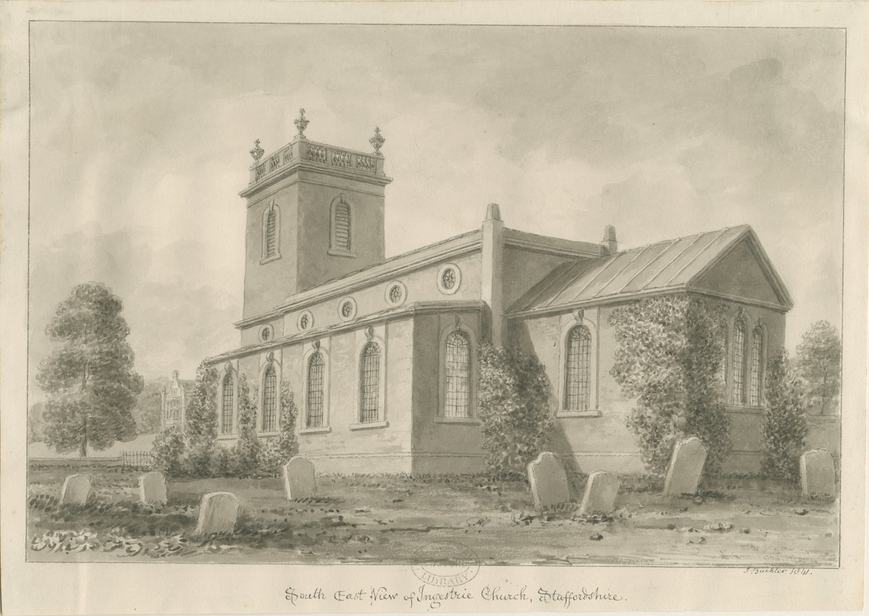 Ingestre Church by John Buckler