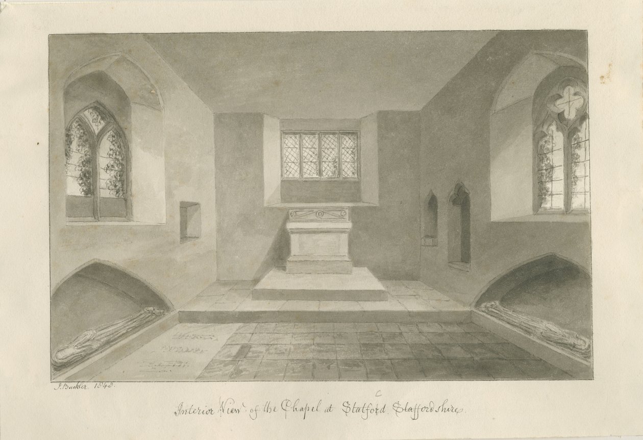 Interior of Statfold Chapel by John Buckler