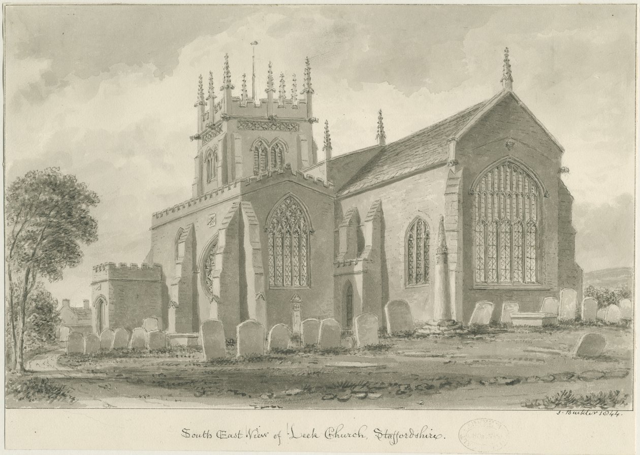 Leek Church by John Buckler