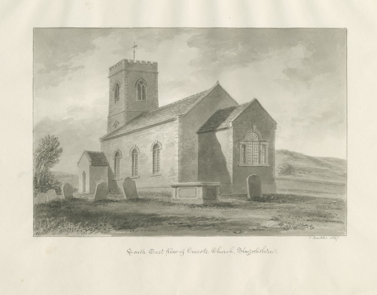Onecote Church by John Buckler