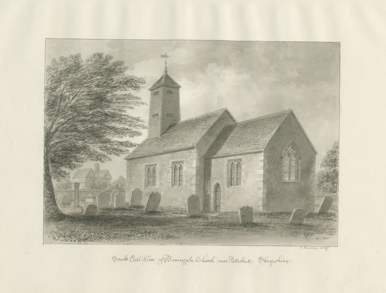 Patshull - Boningale Church by John Buckler