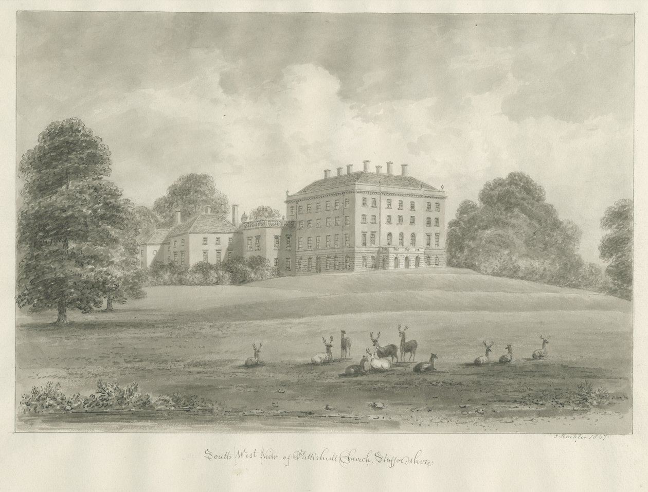 Patshull House by John Buckler